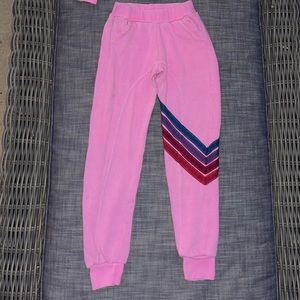 Pink aviator nation sweatpants kids size 10